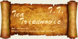 Tea Tripunović vizit kartica